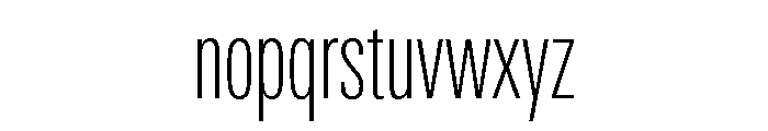 Univers Next Pro Thin Compressed Font LOWERCASE