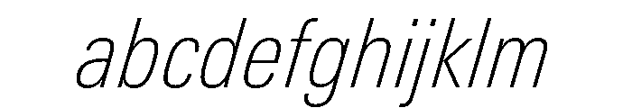 Univers Next Pro Thin Condensed Italic FONT
