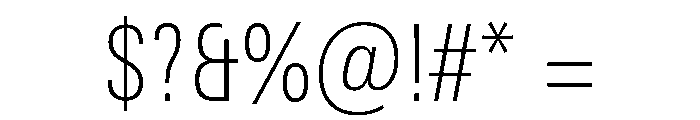 Univers Next Pro Thin Condensed Font OTHER CHARS