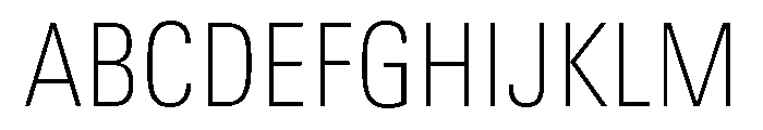 Univers Next Pro Thin Condensed Font UPPERCASE