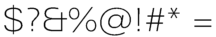 Univers Next Pro Thin Extended Font OTHER CHARS