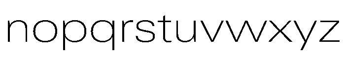 Univers Next Pro Thin Extended Font LOWERCASE