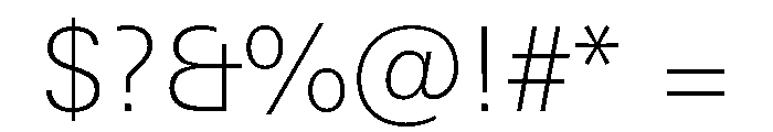 Univers Next Pro Thin Font OTHER CHARS