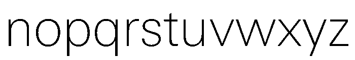 Univers Next Pro Thin Font LOWERCASE