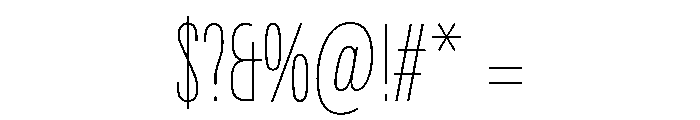 Univers Next Pro UltraLight Compressed Font OTHER CHARS