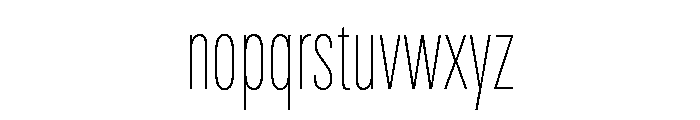 Univers Next Pro UltraLight Compressed Font LOWERCASE
