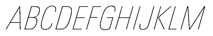 Univers Next Pro UltraLight Condensed Italic Font UPPERCASE