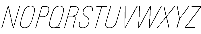 Univers Next Pro UltraLight Condensed Italic Font UPPERCASE