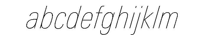 Univers Next Pro UltraLight Condensed Italic FONT