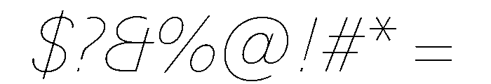 Univers Next Pro UltraLight Italic Font OTHER CHARS