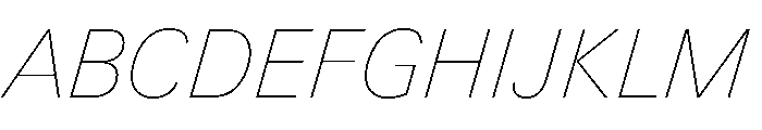 Univers Next Pro UltraLight Italic Font UPPERCASE