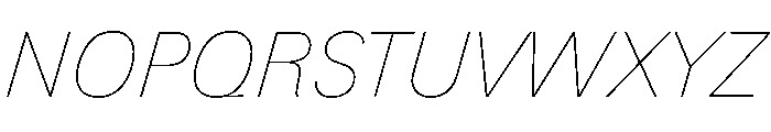 Univers Next Pro UltraLight Italic Font UPPERCASE