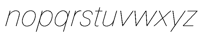 Univers Next Pro UltraLight Italic Font LOWERCASE