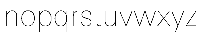Univers Next Pro UltraLight Font LOWERCASE