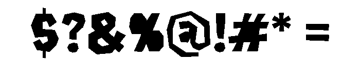 Undercut Font OTHER CHARS