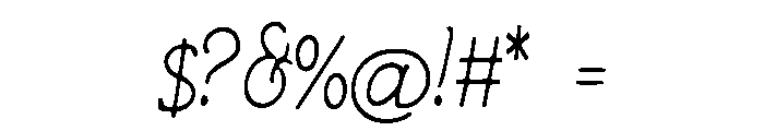 Undertow Font OTHER CHARS