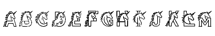 Unicorn Monogram Regular Font UPPERCASE