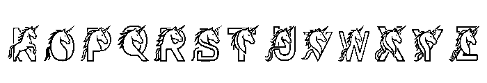 Unicorn Monogram Regular Font UPPERCASE