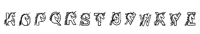 Unicorn Monogram Regular Font LOWERCASE