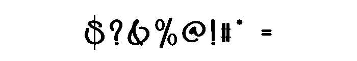 Unique Design Font OTHER CHARS