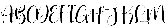 Unique Singing Font UPPERCASE