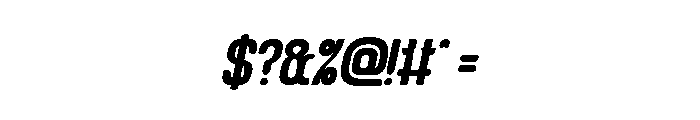 Universal Law-Bold Bold Italic Font OTHER CHARS