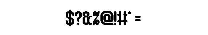 Universal Law Bold Font OTHER CHARS