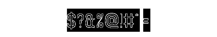 Universal Law-Hollow-inverse Font OTHER CHARS