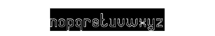 Universal Law-Hollow-inverse Font LOWERCASE