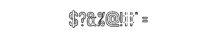 Universal Law-Hollow Font OTHER CHARS