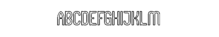 Universal Law-Hollow Font UPPERCASE