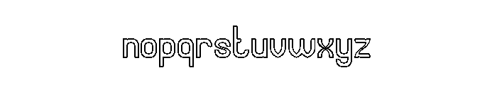 Universal Law-Hollow Font LOWERCASE