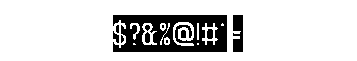 Universal Law-Inverse Font OTHER CHARS