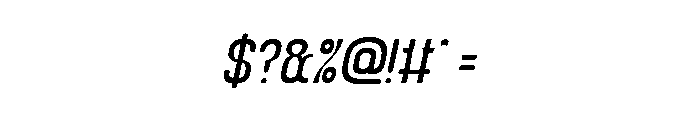 Universal Law Italic Font OTHER CHARS