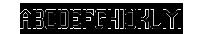 Universe Protector-Hollow-Inver Font UPPERCASE