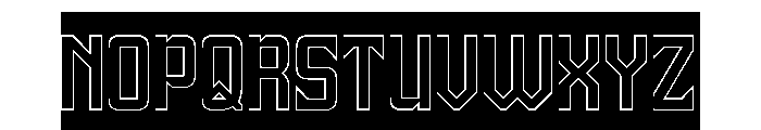 Universe Protector-Hollow-Inver Font UPPERCASE