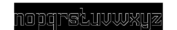 Universe Protector-Hollow-Inver Font LOWERCASE