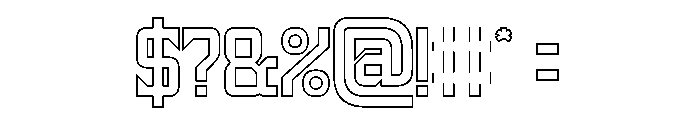 Universe Protector-Hollow Font OTHER CHARS