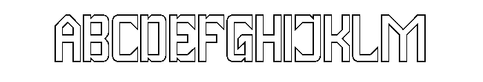 Universe Protector-Hollow Font UPPERCASE