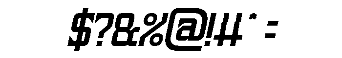 Universe Protector Italic Font OTHER CHARS
