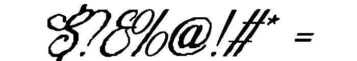 Unnamed-Inkbleed Font OTHER CHARS