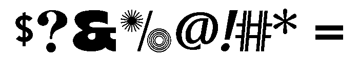 Unpopular Montage Regular Font OTHER CHARS