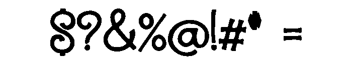 Unusual Font OTHER CHARS