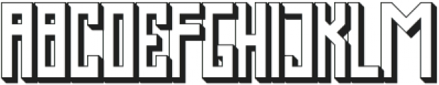 UNIFIED-3D otf (400) Font UPPERCASE