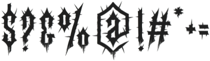 Unburied Two otf (400) Font OTHER CHARS