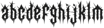 Unburied Two otf (400) Font LOWERCASE