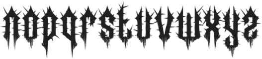 Unburied Two otf (400) Font LOWERCASE