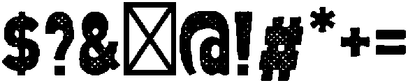 Unchained Halftone otf (400) Font OTHER CHARS