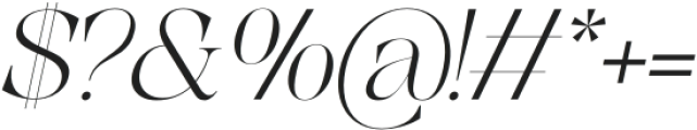 Unclare Thin Italic otf (100) Font OTHER CHARS