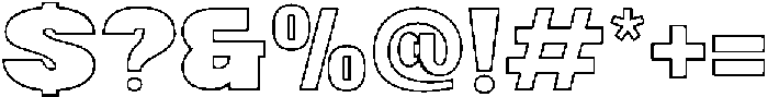 Uneko Bold Outline otf (700) Font OTHER CHARS